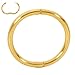 365 Sleepers Gold Plated Sterling Silver SINGLE 5/16" (8mm) 18G Hinged Sleeper Hoop Unisex Earring Nose Ring Made in Australia