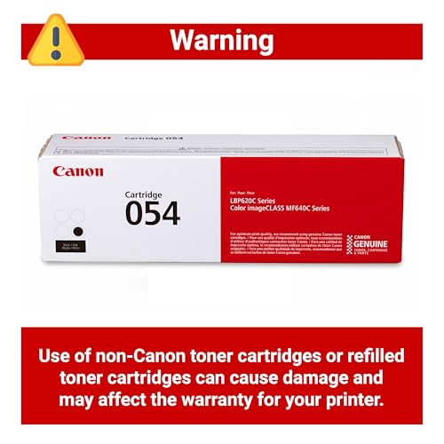 Image of Canon Genuine 054 Black Toner Cartridge Compatible with LBP622Cdw,LBP623Cdw,MF641Cdw,MF642Cdw,MF644Cdw,(Pack of 2)