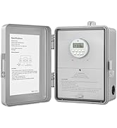 SURAIELEC Digital Pool Timer, 40 AMP 240V 3HP, 7-Day Pool Pump Timer Switch, Programmable Box for...