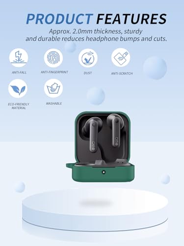 Coque silicone pour CMF by Nothing Buds 2 avec cordon vert protecteur - 2