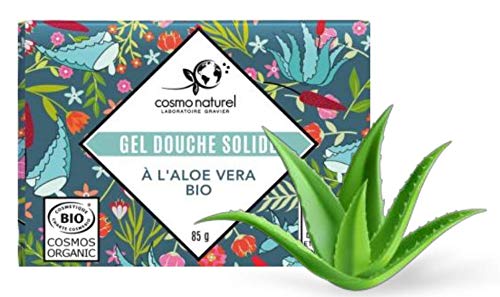 Gel Douche solide Bio à l'Aloe Vera 85G, fabriqué en France par laboratoires Gravier - Enrichi à l'aloe vera apaisante et rafraichissante, ce gel douche offre un instant d'évasion fraicheur Cover