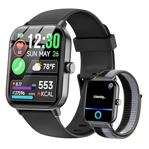 Relojes inteligentes para mujeres/hombres, reloj inteligente para teléfonos Android y compatible con iPhone, Alexa integrado, relojes de fitness de 1.8 pulgadas para mujer, impermeabilidad IP68