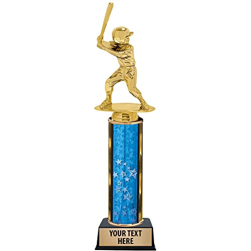 11" Girls Baseball Trophies - JR Girl Baseball Trophy With Customized Text