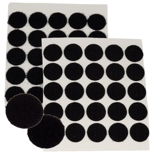 BlueDot Trading, Hook & Loop Fastener Sticky Dot Adhesive Backed Coins Perfect for DIY, Crafts, Office, Classroom, 3/4\", Quantity 50, Black - Thumbnail 4
