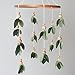 Green Leaf Crib Mobile Forest Baby Mobile for Crib Green Leaf Nursery Mobile with Wooden Bead