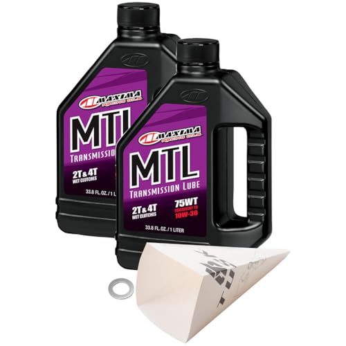 Image of Tusk 2-Stroke Transmission Oil Change Kit Maxima MTL Transmission Fluid 75W Compatible with Yamaha Banshee 350 1987-2006
