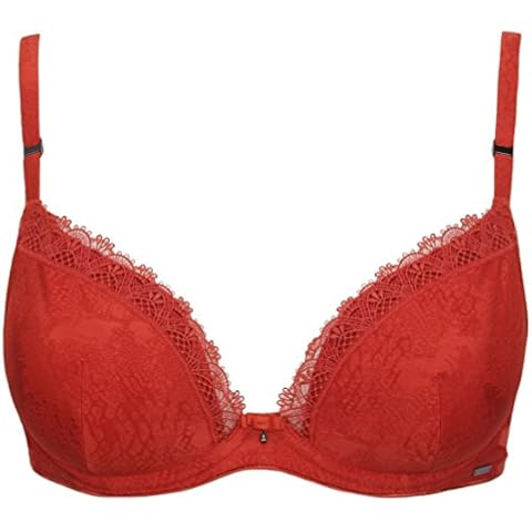 Ex-Store Ladies Satin Embroidered Bra Copper Cover