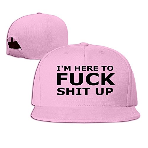 Yhsuk Shit Up Unisex Fashion Cool Adjustable Snapback Baseball Cap Hat One Size Pink