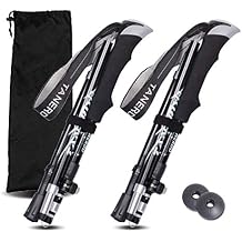 Walking Stick Trekking Poles Collapsible Hiking Poles - Auminum Alloy 7075 Trekking Sticks,Antishock and Quick Lock System, Telescopic, Collapsible, Ultralight