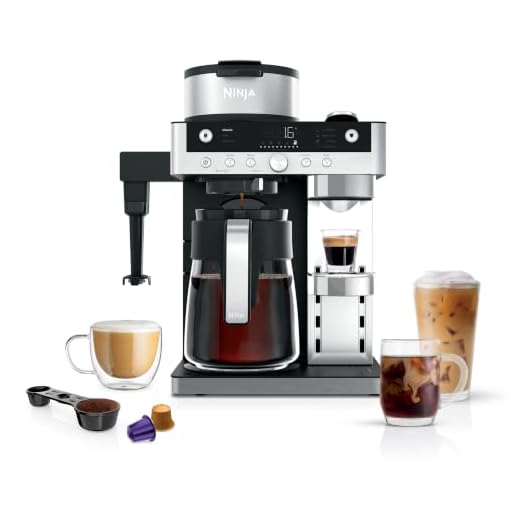 Ninja Prestige 2-in-1 Filter Coffee and Pod Capsule Machine with Built-in Milk Frother, Make Lattes, Iced Coffee and Flat Whites, Black CFN802UK