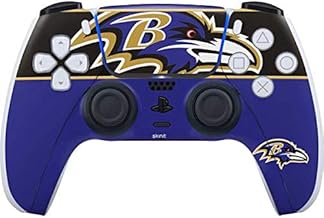 Skinit Gaming Decal Skin Compatible with PS5 and Compatible with PS5 Digital Edition DualSense Controller - Officially Licensed NFL Baltimore Ravens Zone Block Design