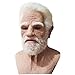 Lawnrden Old Man Mask for Adults, Halloween Mask Big Nose Handsome Realistic One Size Fits Most Latex for Cosplay, Costume, Film Prop