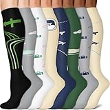 Sooverki Graduated Copper Compression Socks for Men & Women 8 Pairs 15-20mmHg - Best for Flying Travelling Long Flight