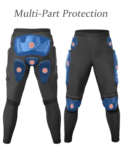 Motorcycle Riding Pant - Adult Youth Motocross Protectvie Gear, Dirt Bike Gear Pant with Armor for ATV Cyling Skateboard (US, Alpha, 3X-Large, Regular, Regular, Black)
