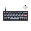 Keychron Q4 Wired Custom Mechanical Keyboard, 60% Layout QMK/VIA Programmable Macro with Hot-swappable Gateron G Pro Blue Switch Double Gasket Compatible with Mac Windows Linux (Black)
