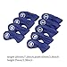 Yiju 9Pcs Golf Club Covers Club Headcovers Portable Waterproof with Number Easy to Clean Protector Guards Golf Training Equipment, Blue