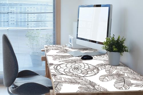 Couverture de bureau imperméable et facile à nettoyer avec bords arrondis