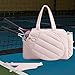 Yiju Tennis Bag for Women Racket Bag with Side Pockets Paddle Waterproof Holds 2 Rackets Lightweight Tennis Tote, Pink