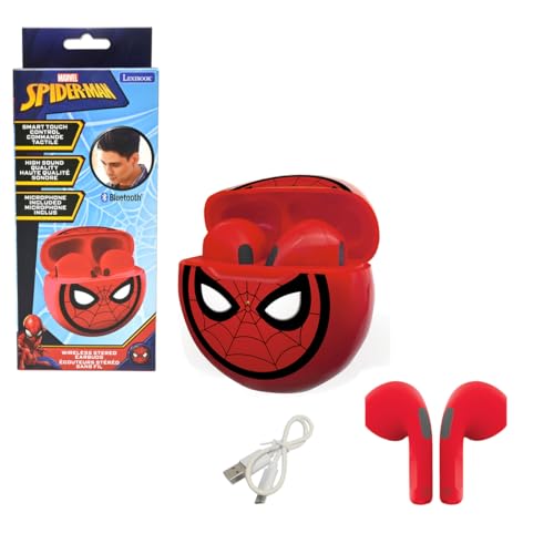 Écouteurs Spiderman Lexibook à contrôle tactile et batterie rechargeable longue durée