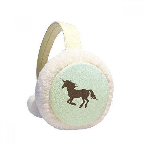 Orejeras running de felpa para correr al aire libre en invierno con diseño de unicornios