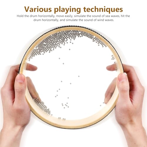 ERINGOGO Pack of 2 Wave Hand Drum Sea Waves Sound Drum Sound Healing Percussion Musical Instrument for Children Adults - Image 3