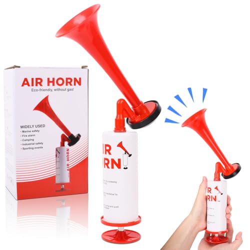Fzyisw Druckluftfanfare, Drucklufthorn, Handheld Lufthorn Extrem Laut, Tröten zum Anfeuern, Luftdruck-Hupe, Drucklufthupe, Party Horn, Ideal für Fußball, Sportevents & Outdoor