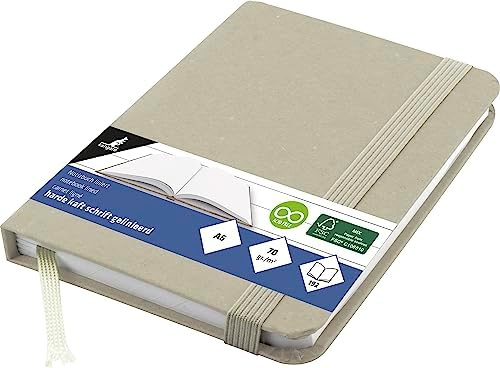 Kangaro Notatnik Kraft A6 96 arkuszy, 70 g, w linie z gumową taśmą i taśmą do rysowania, K-5525