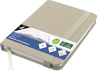 Kangaro Notatnik Kraft A6 96 arkuszy, 70 g, w linie z gumową taśmą i taśmą do rysowania, K-5525