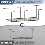 4X8FT Overhead Garage Storage Rack, 26"-40" Height Adjustable Garage Ceiling Storage Racks, Heavy Duty Metal Overhead Storage Organizer System, 750LBS Weight Capacity - Image 3