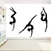 Ginnaste Adesivi Murali Decorazione Fitness 3 Ragazze Sport Ginnastica Ritmica Stickers Murali Decalcomanie In Vinile Ragazze Camera Da Letto Decorazione Carta Da Parati 72X57 Cm