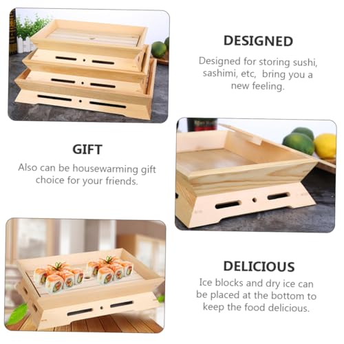 Plato Sushi de Madera Estilo Japonés 12 pulgadas miniatura 5
