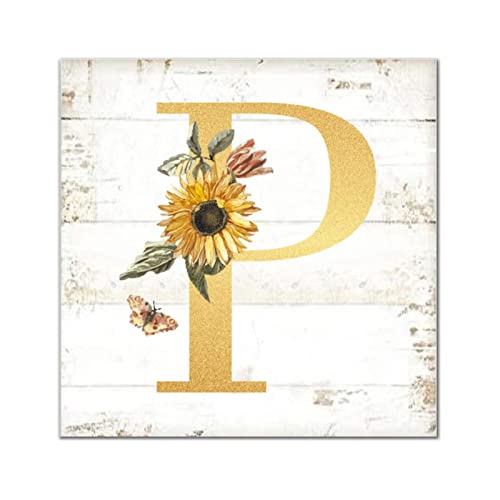 Lettre P en bois monogramme mural - Finition artisanale pour apporter du cachet à l'intérieur.