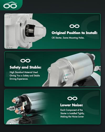 Image of SCITOO Starter Motor fit for Pontiac for GTO 5.7L 2004,for Pontiac for GTO 6.0L 2005-2006 Replacement Starter 17913