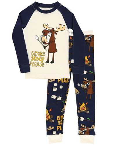 Lazy One Kids' Moose Pajama Set, 3T