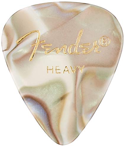 Image of Fender Premium Celluloid Guitar Picks 351 Shape, Guitar Accessories, Abalone, Heavy, 144-Pack