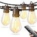 addlon 50FT LED Outdoor String Lights with Edison Shatterproof Bulbs, Weatherproof Strand, Commercial Grade Patio Lights, Decorative for Garden or Patio, Black