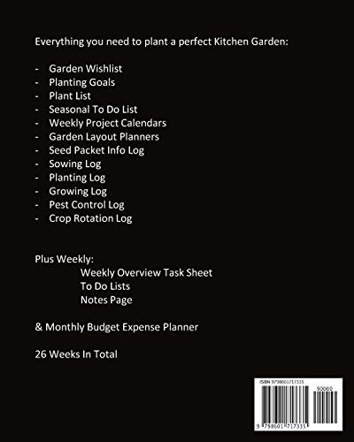 Kitchen Garden Planner: Essential Trackers & Log Book for Vegetable & Fruit Growers - 26 Weeks