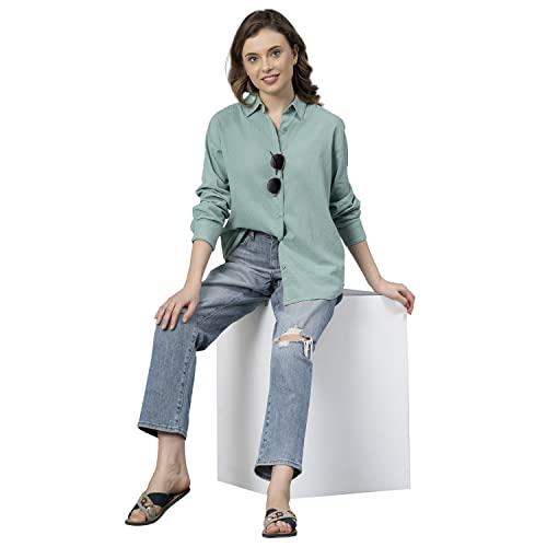 Image of Mode Women's Regular Fit Shirt (MFS0026 Sea Green