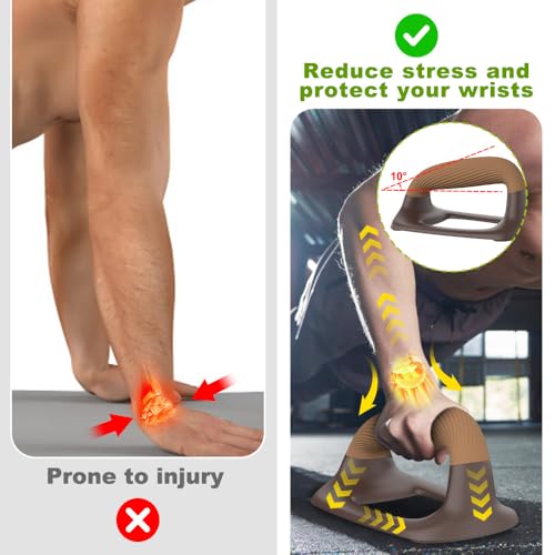 Lifeswell Drążki push-up – ergonomiczne uchwyty pushup do treningu siłowego na podłodze, antypoślizgowe stojaki push-up z miękkim uchwytem, drążki do pompek do treningu w domu, na siłownię