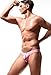 Newsywell Men's Ice Silk T Back Thong Bikinis Fashion Micro Low Rise Microfiber Bulge Briefs Underwear Red Medium
