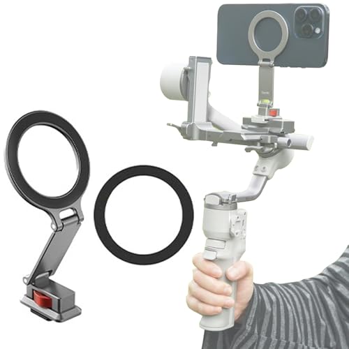 Honlyn Metal Phone Holder Mount for DJI RS 4 Mini, Magsafe Adustable Mount for Camera, Compatible with All Phone(Arca Interface)