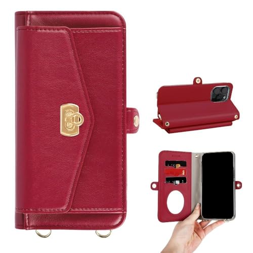 sslink OPPO Reno13 A �I�b�| �݊��i �X�}�z�P�[�X �蒠�^ (�F�F�{���h�[) �΂߂��� �X�}�z�V�����_�[ �X�g���b�v�t�� �����h�~ �J�[�h���[ ���t�� �~���[ �����݃J���[