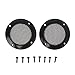 Wnuanjun 2 pcs 2 Pouce Noir Haut-Parleur Noir Grill Mesh Coffre-Fort Net Haut-Parleur de Protection (Taille : 66mm)