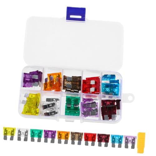 Kit de fusibles automotrices Holibanna, 50 piezas, mini fusibles duraderos de policarbonato y zinc, diseño compacto para autos, RV y motorhomes miniatura 1