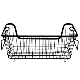 Panier de rangement multifonctionnel en fil métallique : idéal pour ranger fruits, livres, magazines, papier toilette, serviettes, en-cas, jouets pour animaux, etc