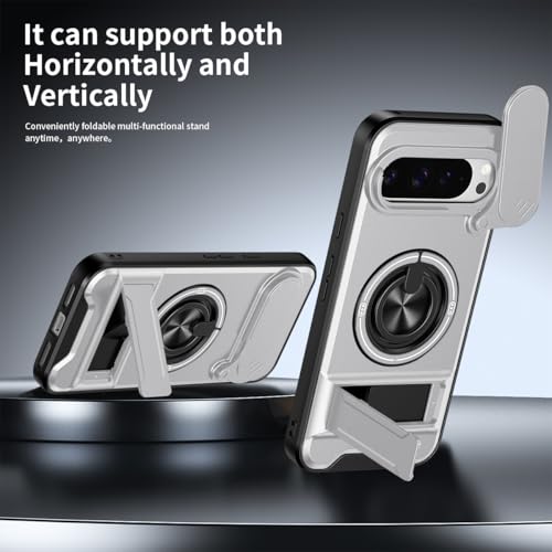Coque Google Pixel 9 Pro XL avec protège-écran et anneau support