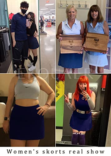 Ekouaer Active Performance Skort For Women Lightweight Skirt Golf Workout Sports Outdoors (Navy Blue/L) #TOP3