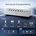 Powered USB Hub 10Gbps, intpw 9-Port USB 3.2 Hub, USB C Hub with USB A/USB C 3.2, 4 USB 3.0, 2 PD 45W Charging Ports, 65W Power Adapter and 3.3FT Cable, Aluminum USB Hub for Laptop, iPhone 17/16/15，PC