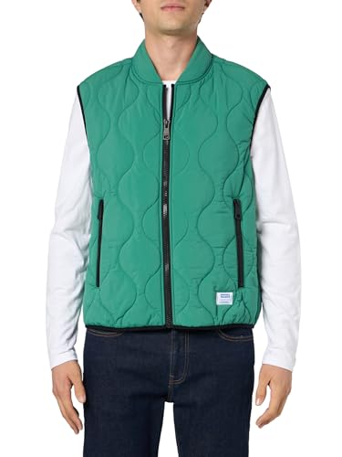 HUGO chaleco acolchado premium de hombre acabado satinado con cremallera reforzada