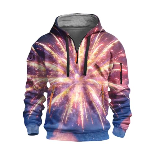 Sudadera con capucha para hombre con estampado rosa talla M cómoda 3